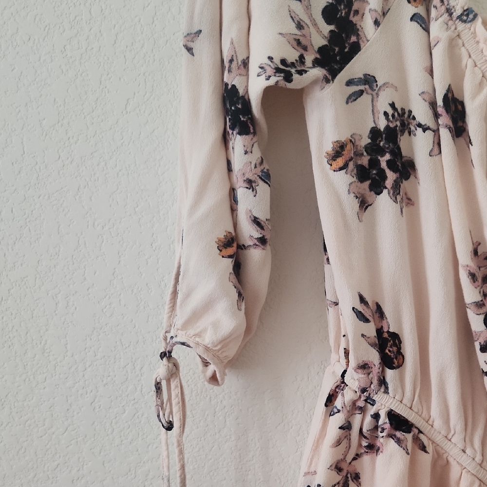 Free People Floral Romper in Cream and Black - Picture 4 of 7